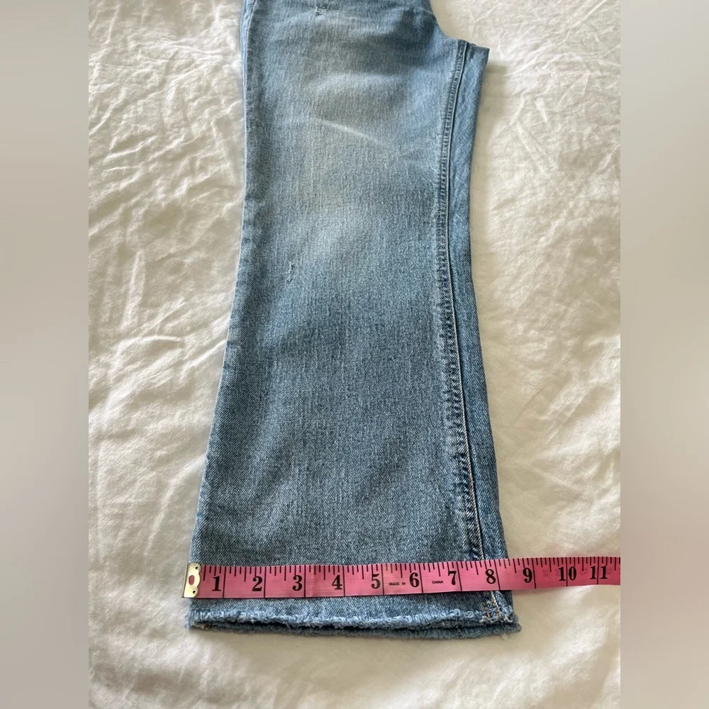 J. CREW | Women’s 30 | 10" Billie Demi Boot Crop Jeans Blue Zipper Fly Raw Hem - Picture 9 of 9